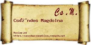 Csöndes Magdolna névjegykártya